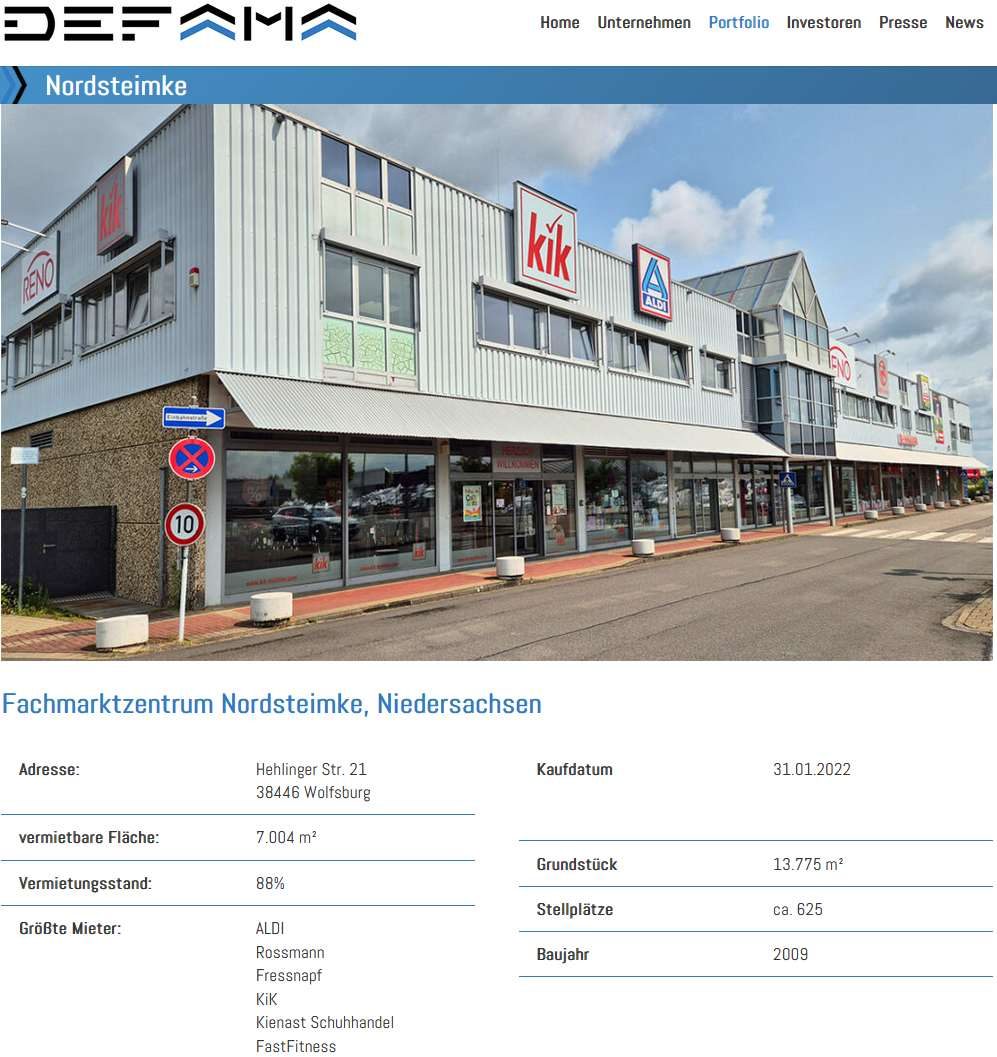Fachmarktzentrum an der Hehlinger Stra&szlig;e